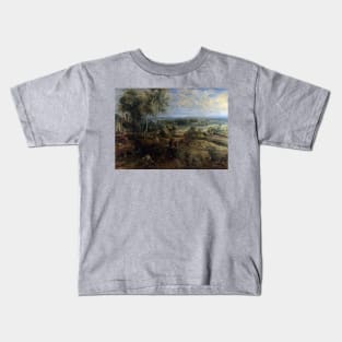 A View of Het Steen in the Early Morning by Peter Paul Rubens Kids T-Shirt